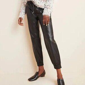 Anthropologie Sakara Faux Leather Joggers